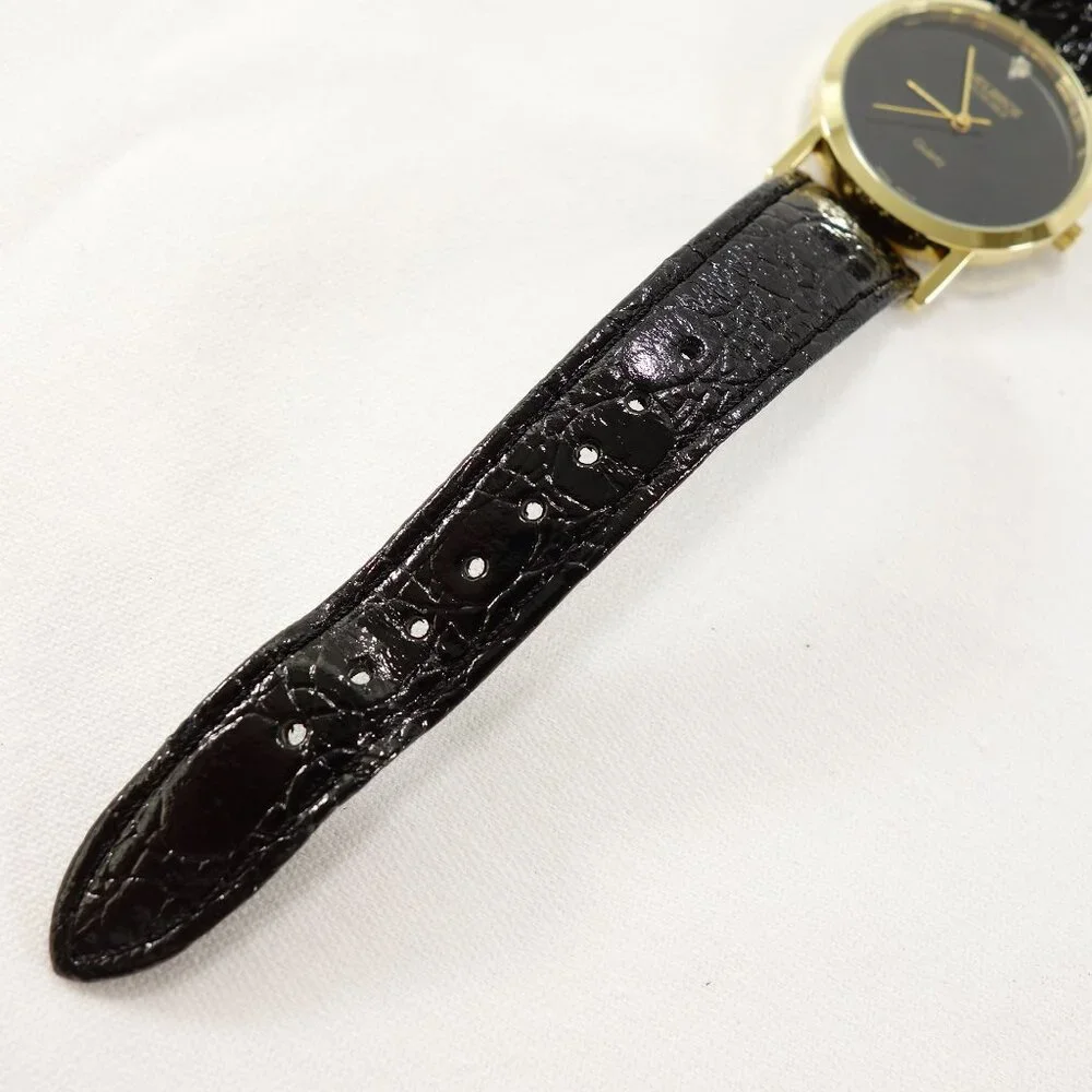 Vintage 80s Helbros‎ Invincible Diamond Quartz Mens Watch New Battery